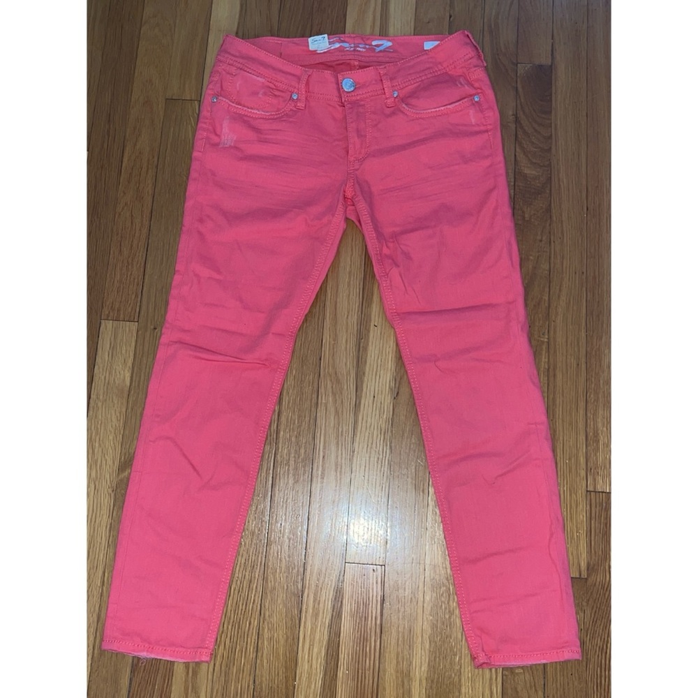 Seven7 Skinny Crop Coral Jeans - Size 10 NWT